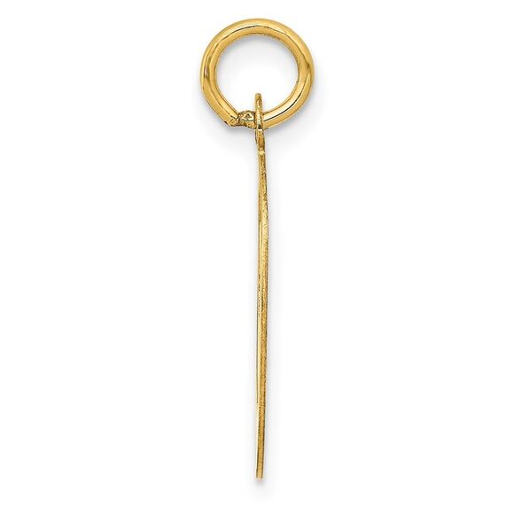 Kazi Luxury 14k Yellow Gold Script Letter O Initial Charm - Picture 2 of 4